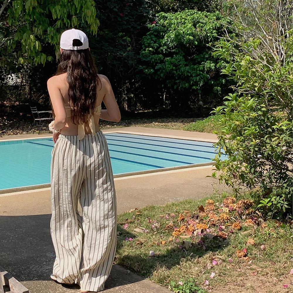 러빈브리즈 (당일출고) 스트라이프 와이드 팬츠