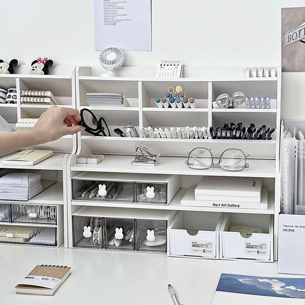 다용도 화이트 책상 선반 수납함 정리함 수납 정리 필기구 소품 인테리어