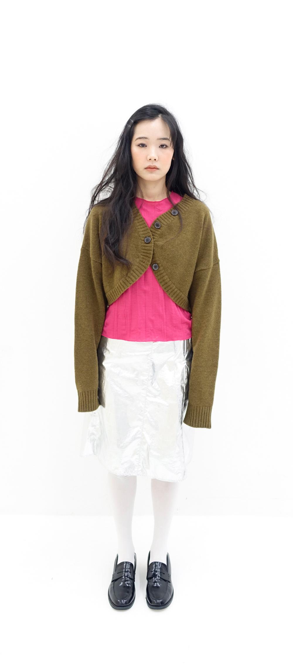 crop round cardigan