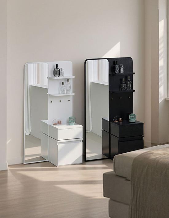 [리샘] 제이니 좌식화장대 공간활용 거울화장대 2colors