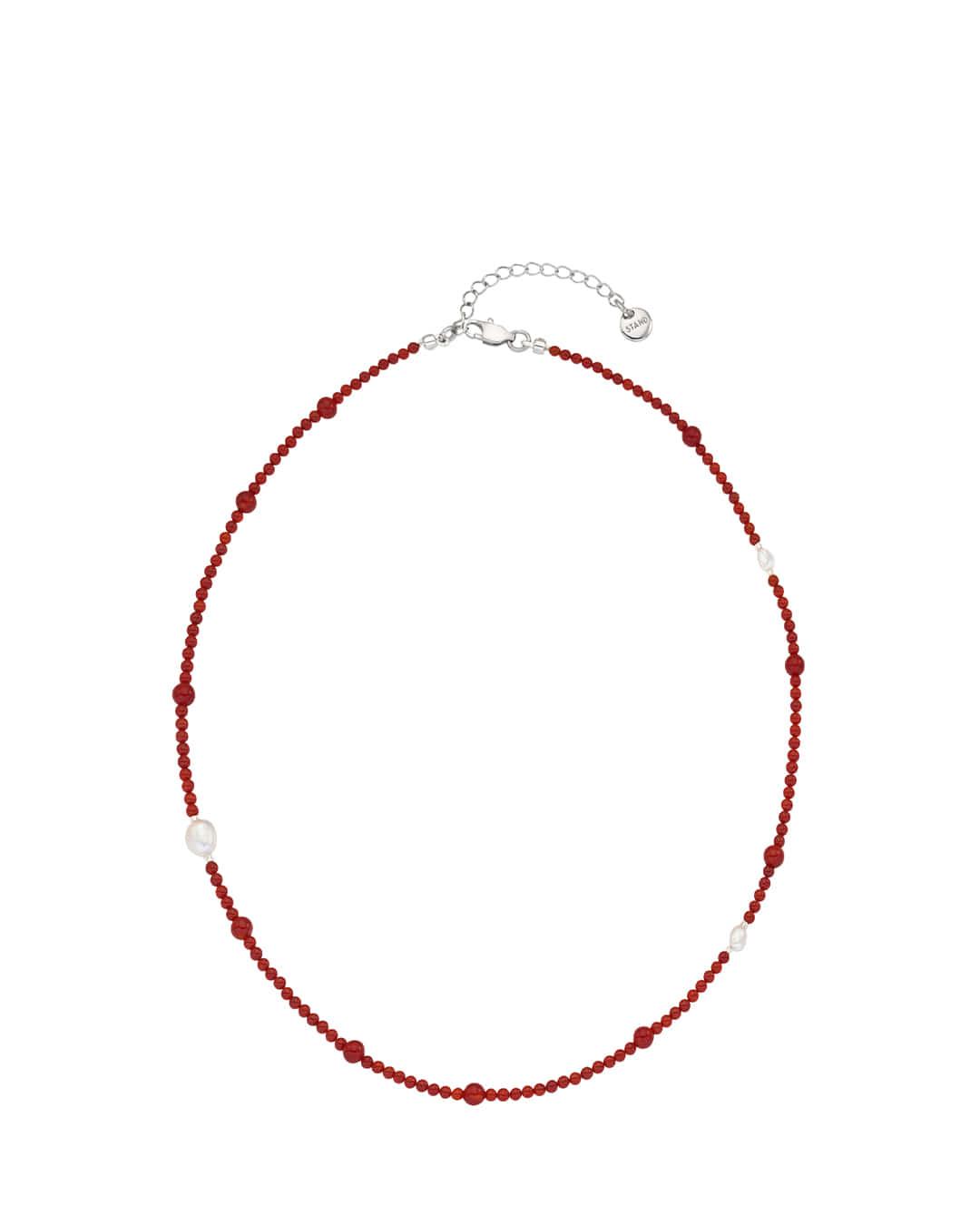 Jamano Pearl Necklace · 자만옥 펄 넥클리스 / 레드