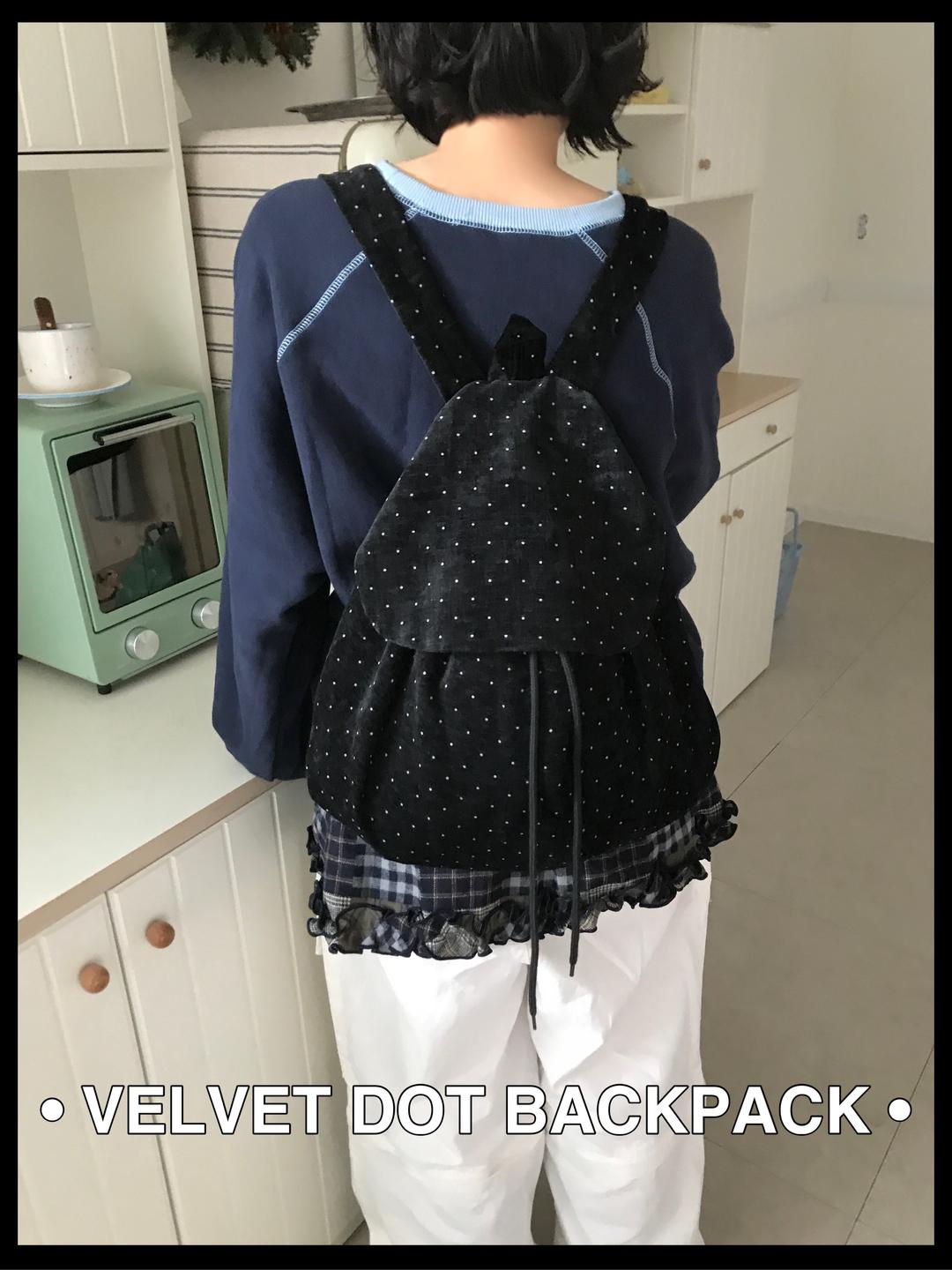 VELVET DOT BACKPACK (ONE COLOR)