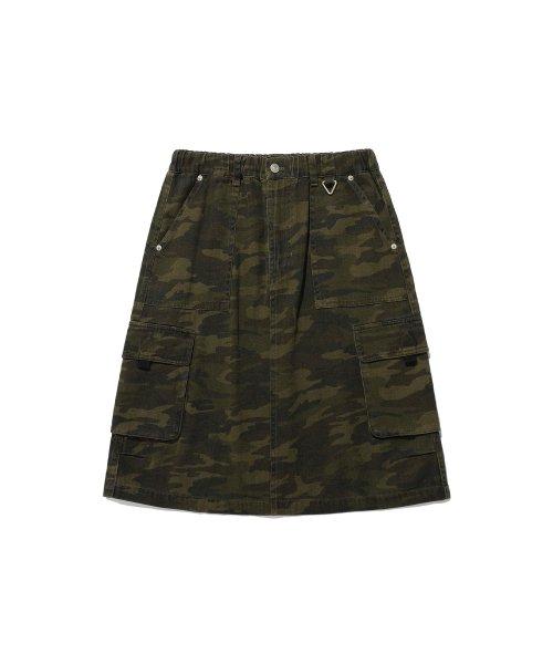 CARGO MIDI SKIRT_CAMO(IK2ESFPA90A)