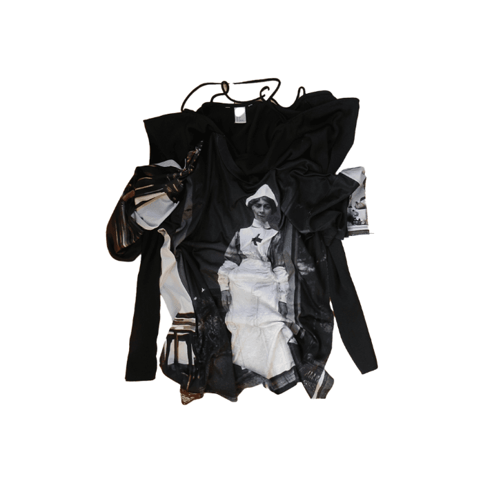 nurse drape off-shoulder