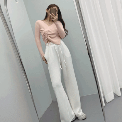 [기획 자체제작 / 두가지기장] 국민 도톰 와이드 팬츠   - 오픈할인 2000원