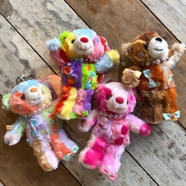 [보리보리/아트박스 POOM]아트박스/콤비니 알록달록 카와이베어 키홀더13cm 곰인형키링