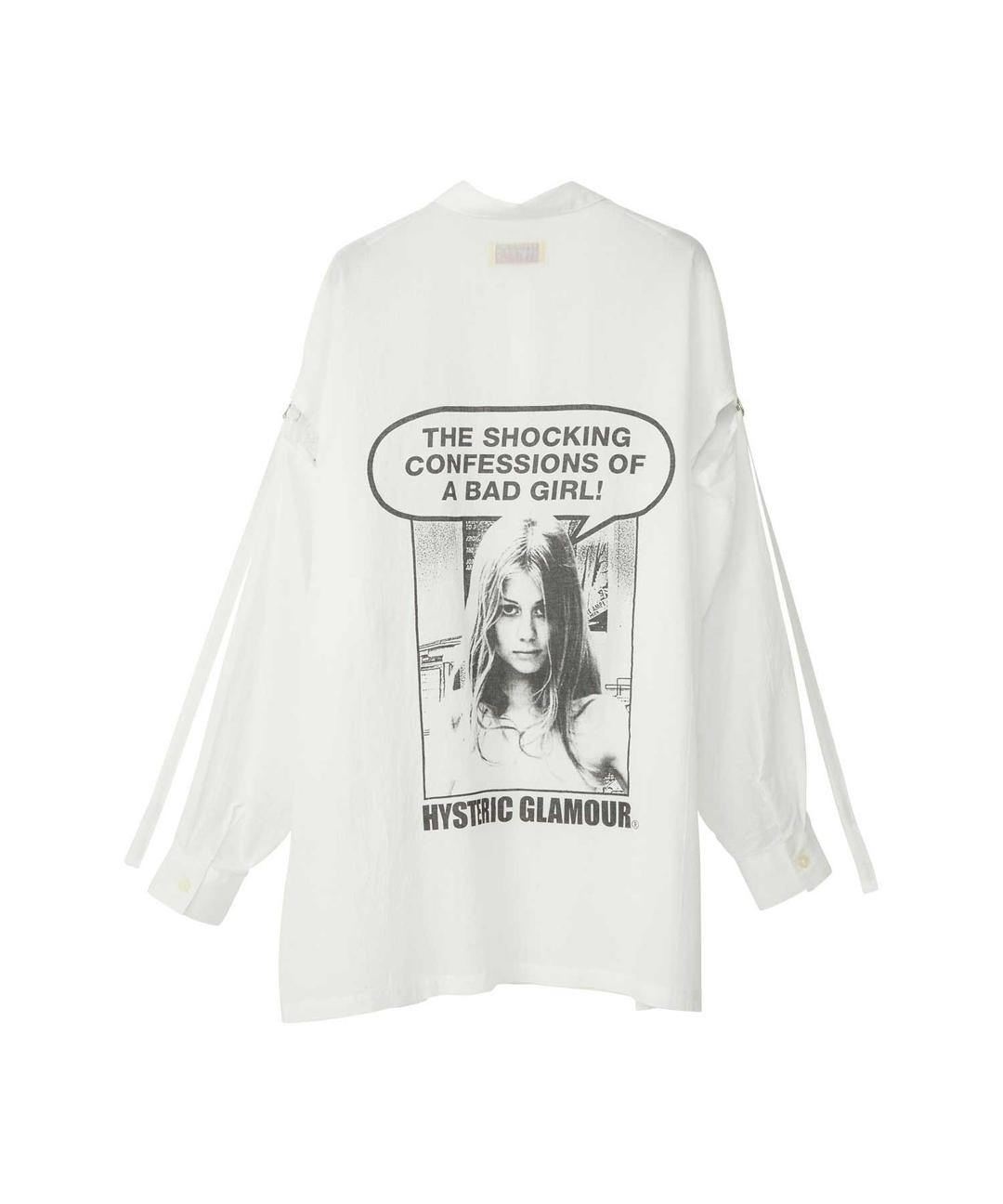 SHOCKING BAD GIRL スリットスリーブシャツ|HYSTERIC GLAMOUR WOMEN | HYSTERIC GLAMOUR ONLINE STORE ヒステリックグラマーオンラインストア