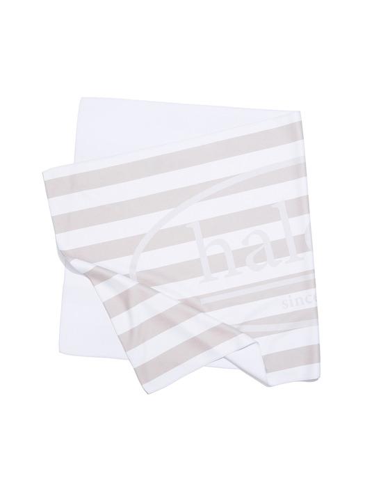 stripe logo beach towel (O001_beige)