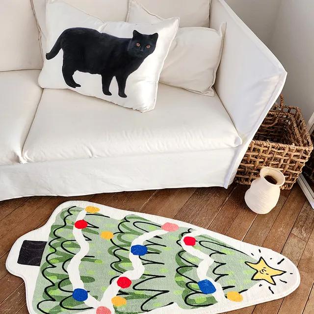 블랑쉬 크리스마스 통통 트리 소프트 로맨틱  매트 미니 러그 50x120