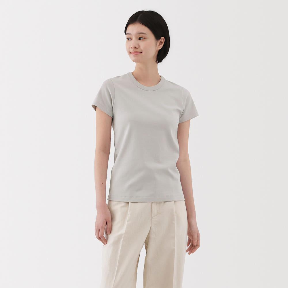 [무인양품] 여성 시원하고 땀에 강한 크루넥 반소매 티셔츠 BB2RBA5S 