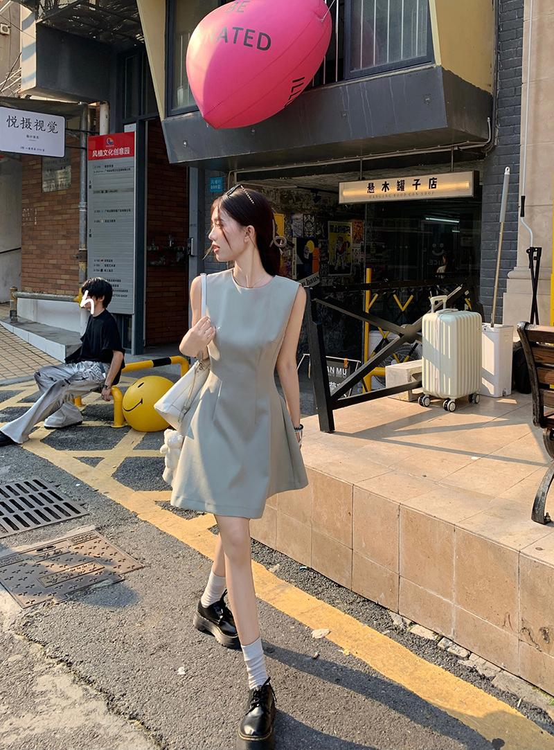 르뚜앙 [당일출고] 국어 봄 여름 나시 레이어드 하객원피스 그린 블랙 키작녀 바캉스룩 동남아 휴가 휴양지 플레어 미니 원피스