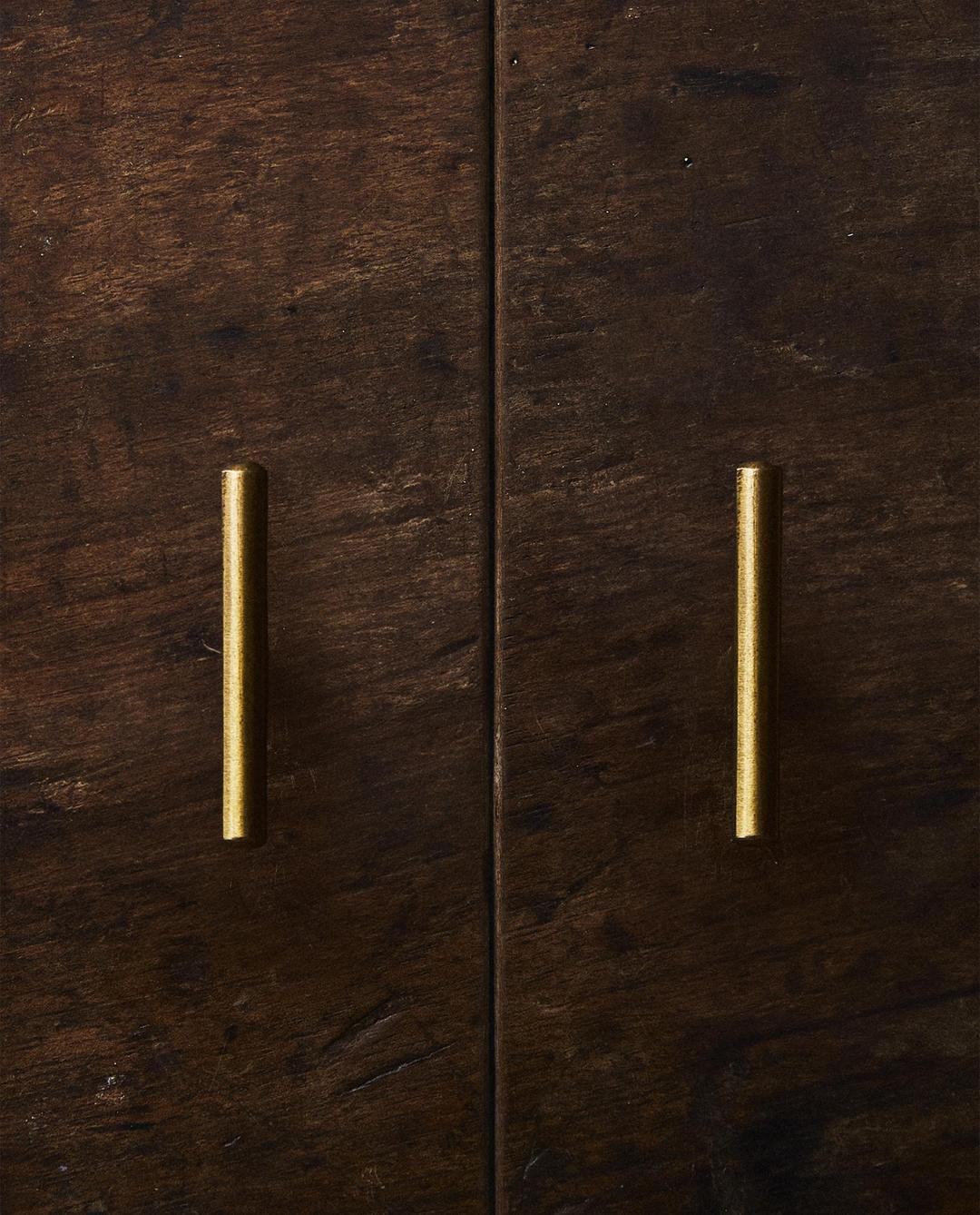 골드 금속 일자형 손잡이 세트(2개 세트)