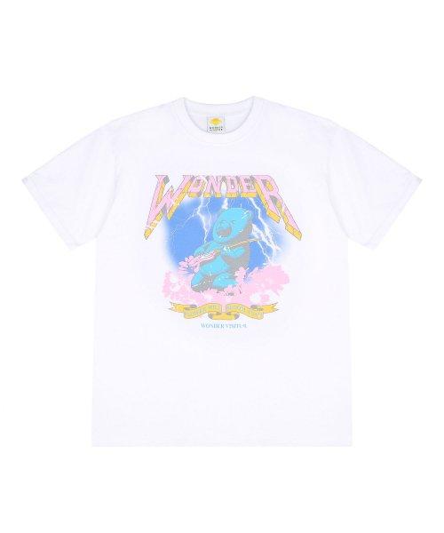 Rocking bear T shirts [White]
