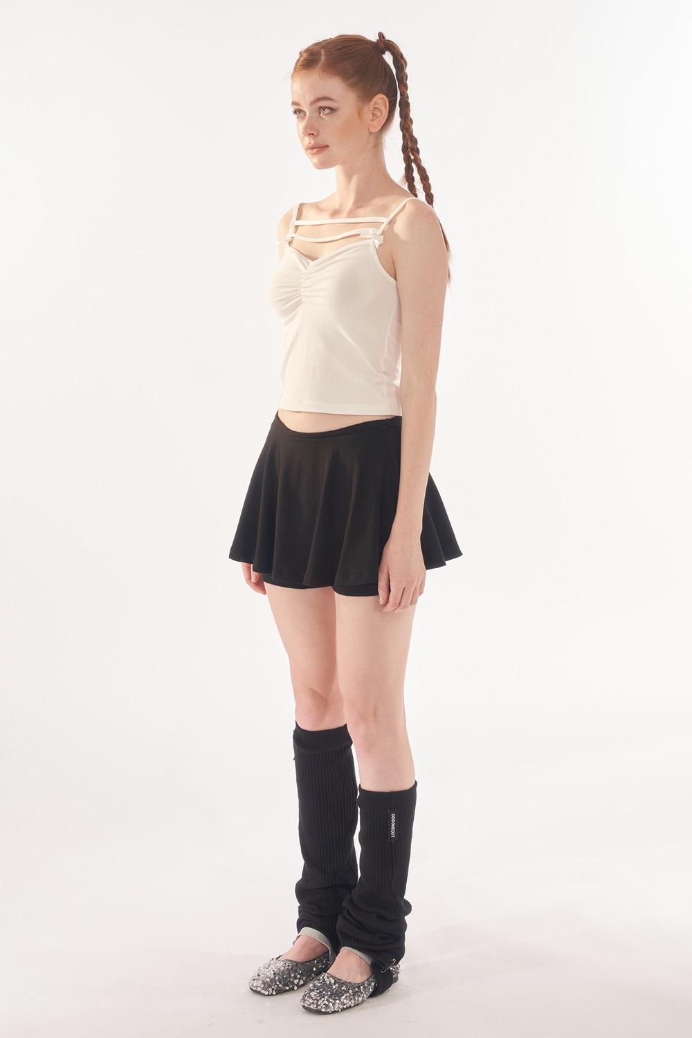 Flare skirt pants SET_BLACK