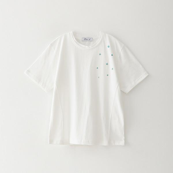 Bluesf vintage 90s star crop Tee [White]
