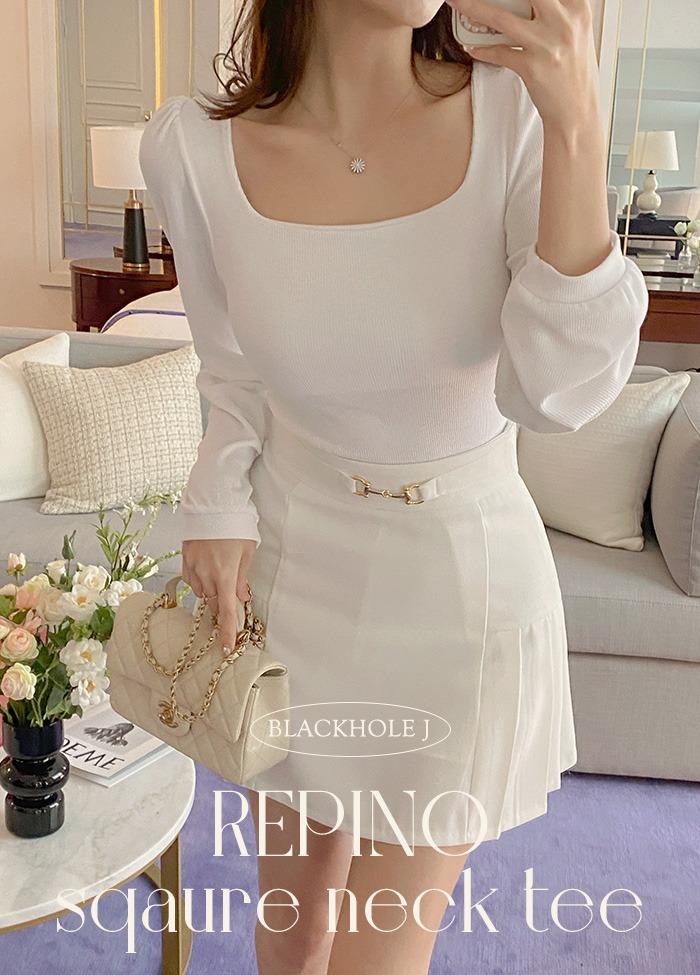 [베이직/여리핏] 레피노 스퀘어넥 니트 (4color)