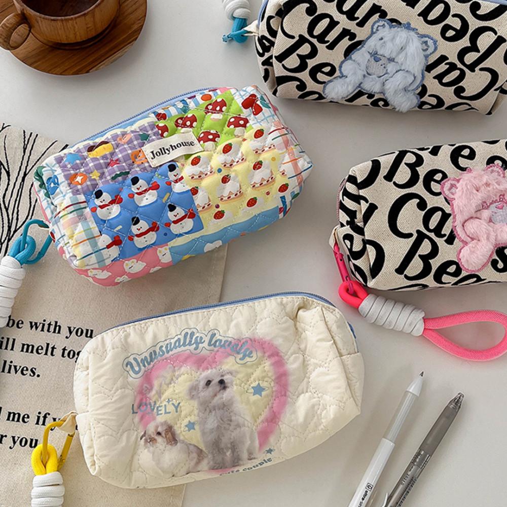 귀여운 캔버스 필통 캐릭터 파우치
