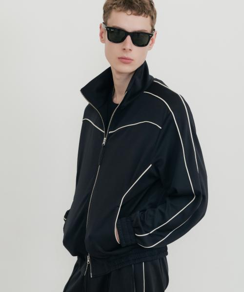 누아주 라운지 져지 자켓 블랙