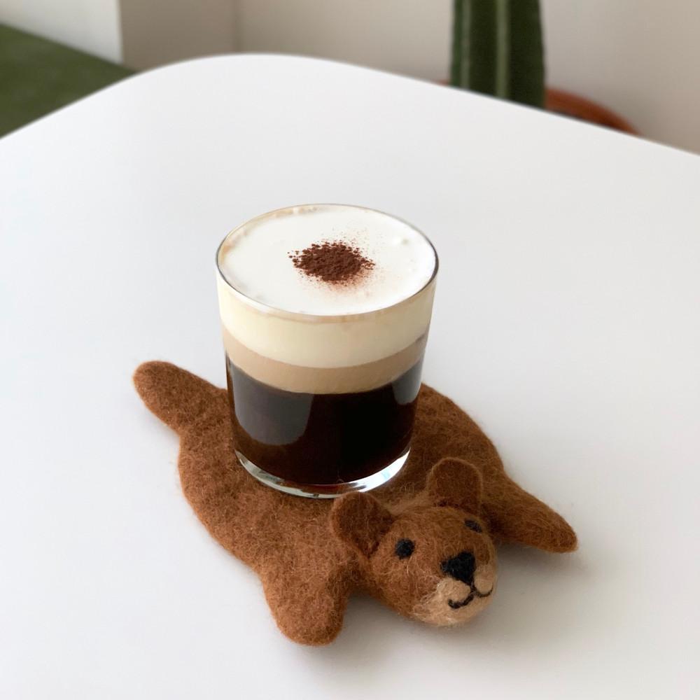 하이헤이호 곰모양 컵받침 울 티코스터, Bear Coaster