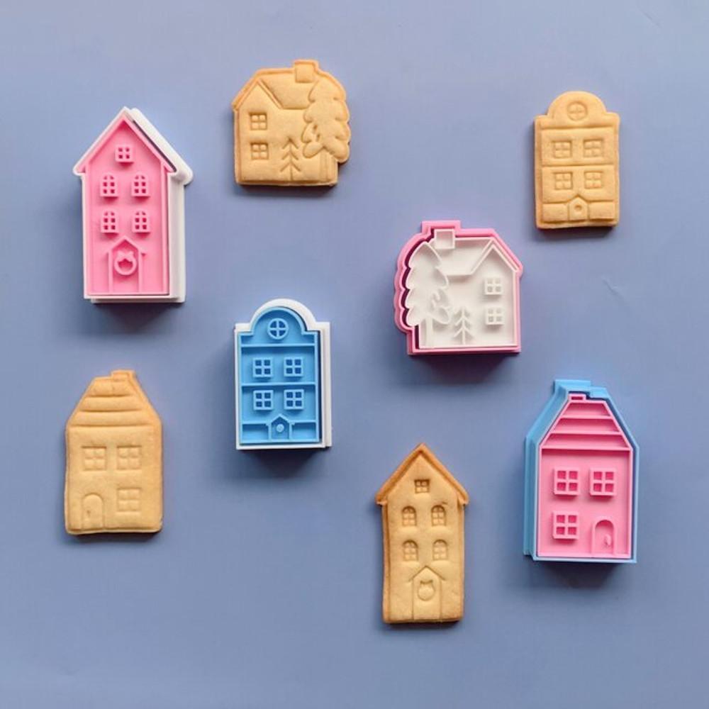 크리스마스 집 하우스 쿠키틀 쿠키커터 베이킹 도구 / 주택 비스킷 금형 가정용