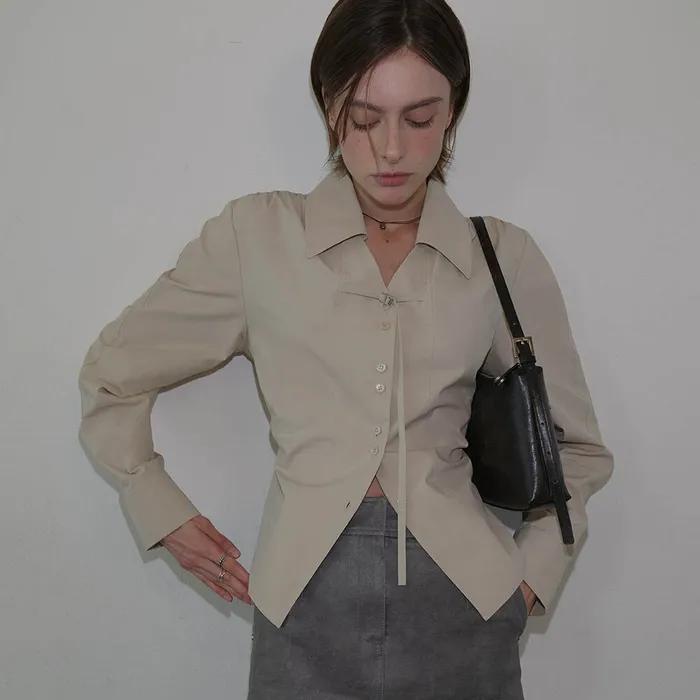 Twin-Button Cotton Shirts VW5AB215_2color