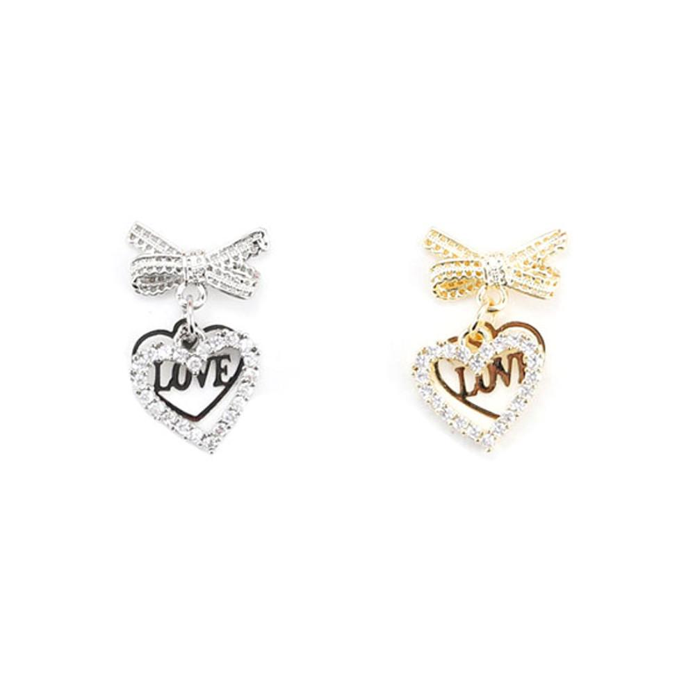 M41 지르코니아 하트 펜던트 지르콘 네일 파츠