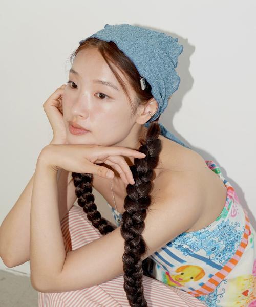 치팅오이스터(CHEATING OYSTER)  PENDANT BANDANA / VINTAGE BLUE (팬던트 헤어 반다나 빈티지 블루) - 사이즈 & 후기 | 무신사