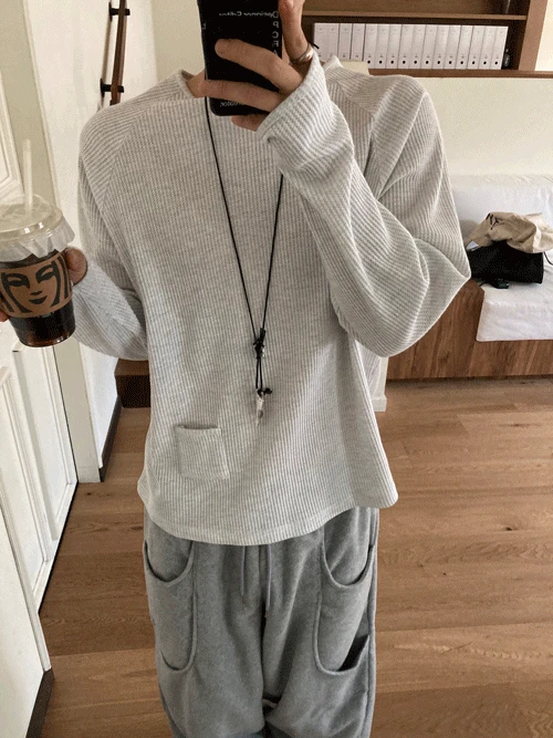 Waffle pocket warmer sleeve (3color)