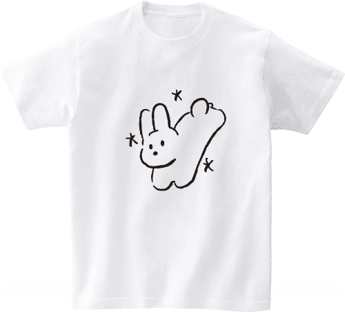 RUNNING RABBIT 반팔 티셔츠 화이트