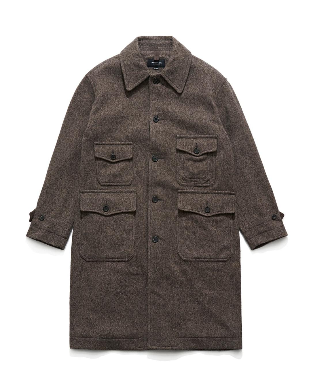 SHOOTING COAT / BROWN TWILL