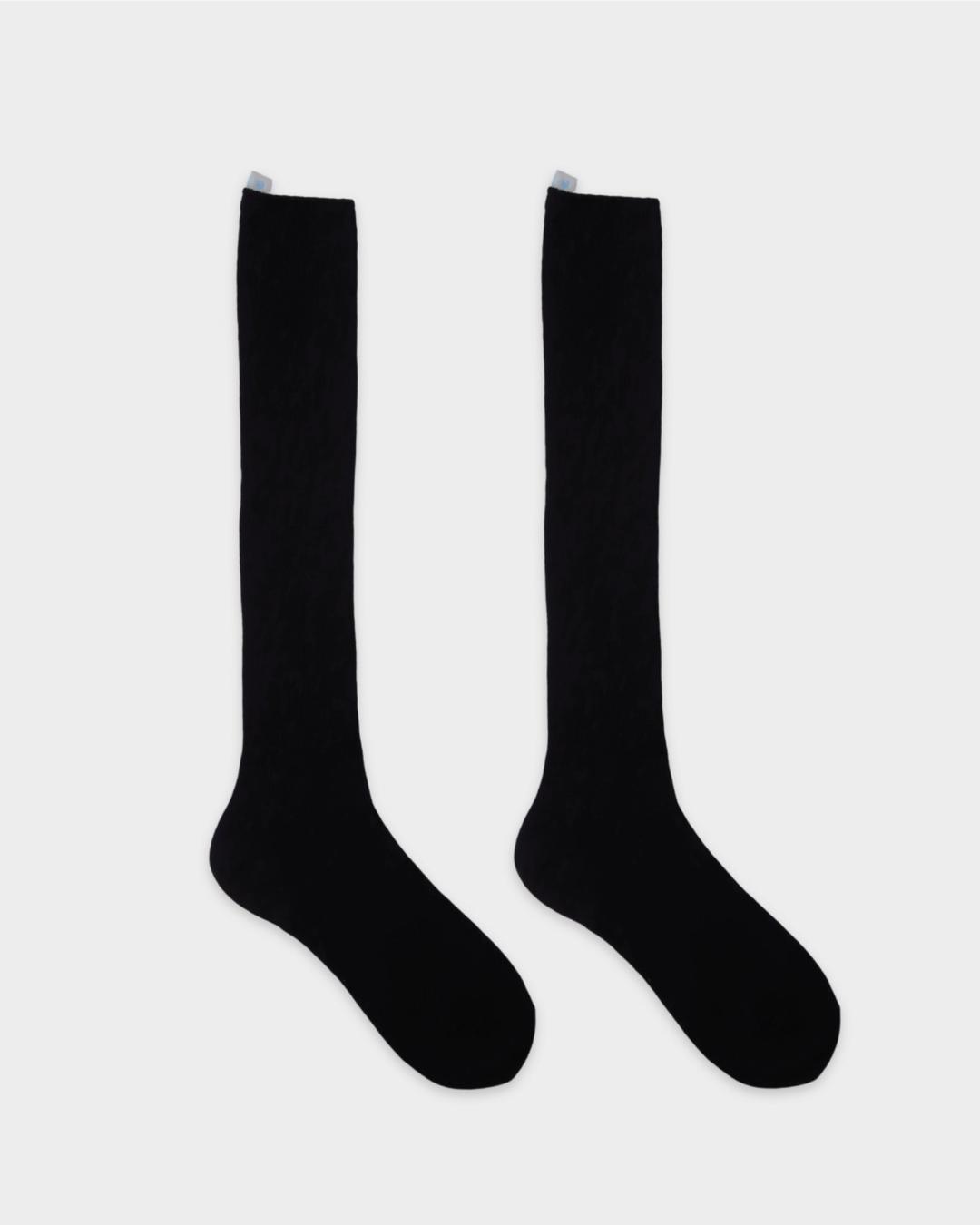 SUMMER KNEE SOCKS _ BLACK