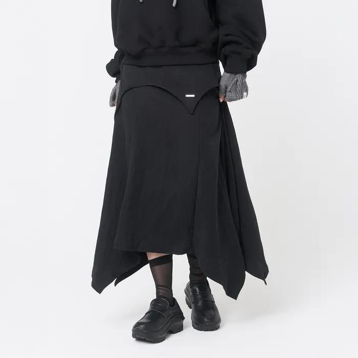 Flutter folding Skirt BLACK