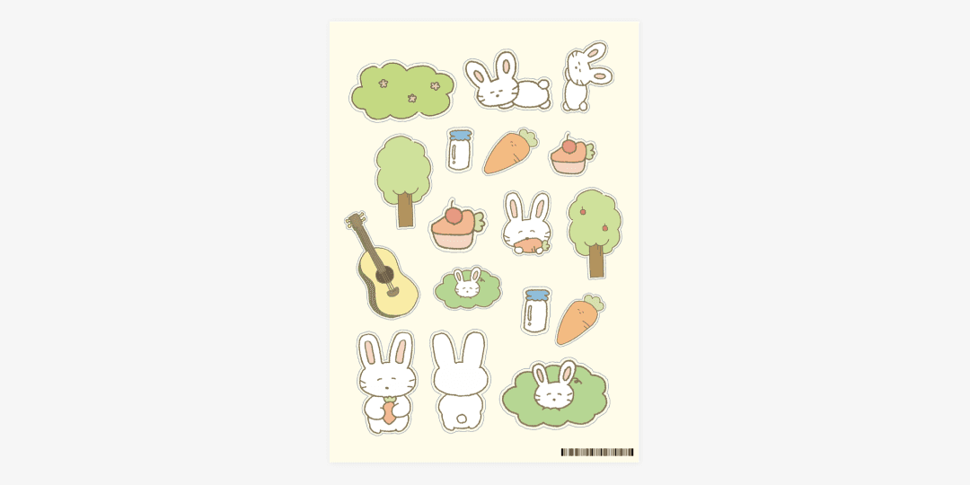 산토끼 푸푸 스티커