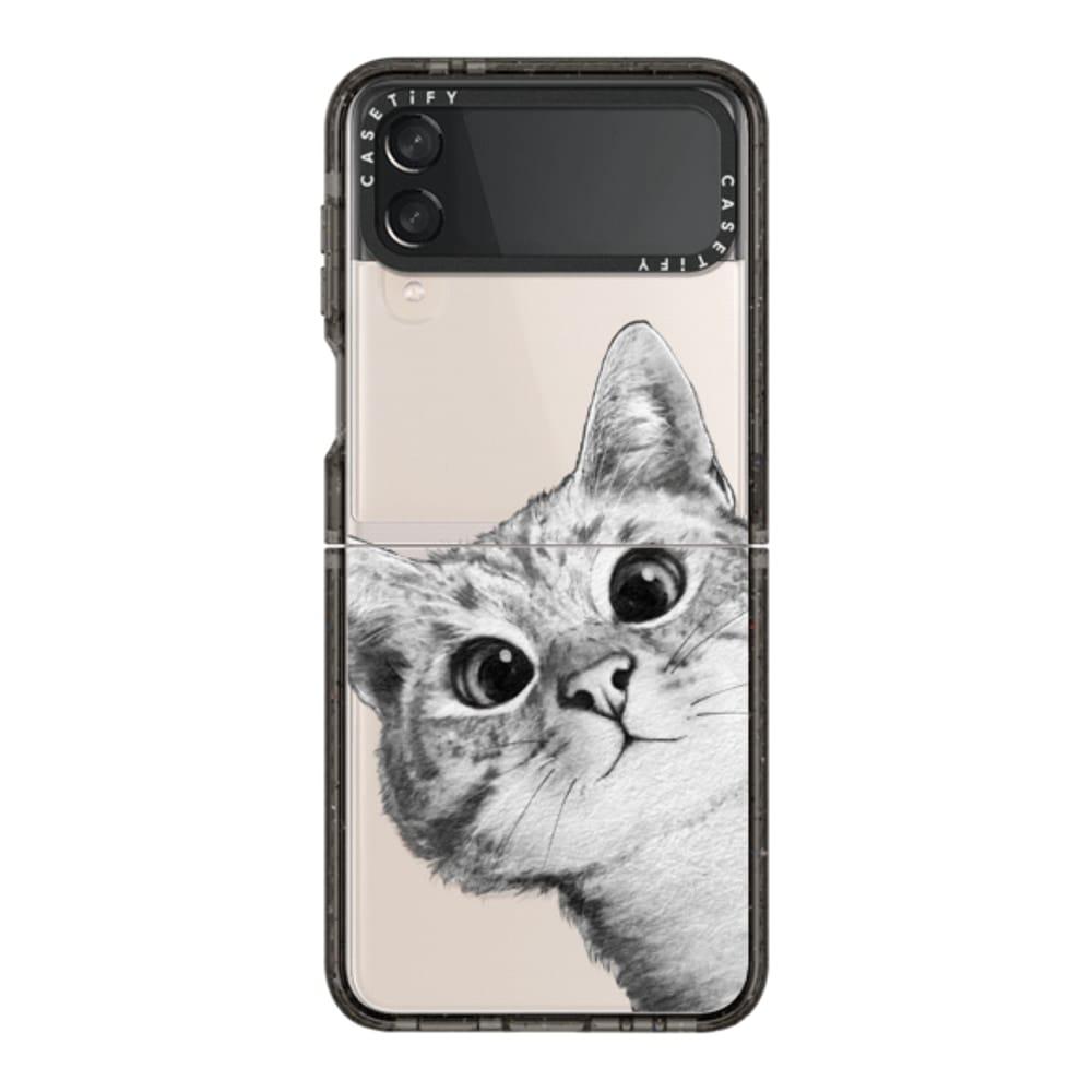 peekaboo cat on rose gold
