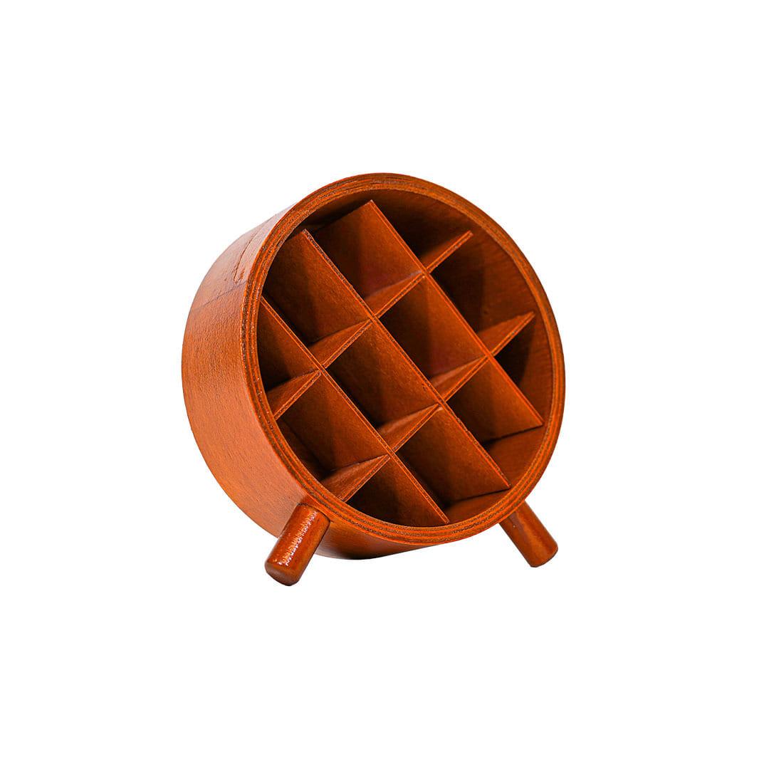 빈티지가구 원형 화장품 보관함 12칸