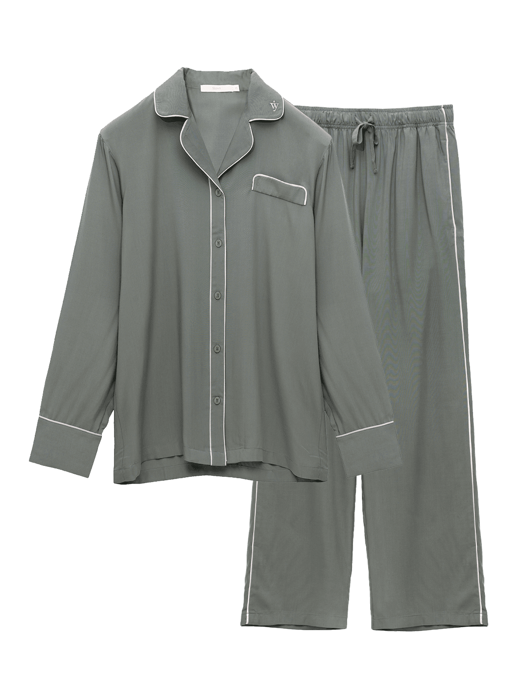 [손예진착용] 100% MODAL SILKY PAJAMA SETㅣSAGE GREEN