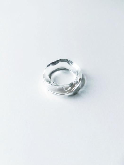 snow ring white 유리반지
