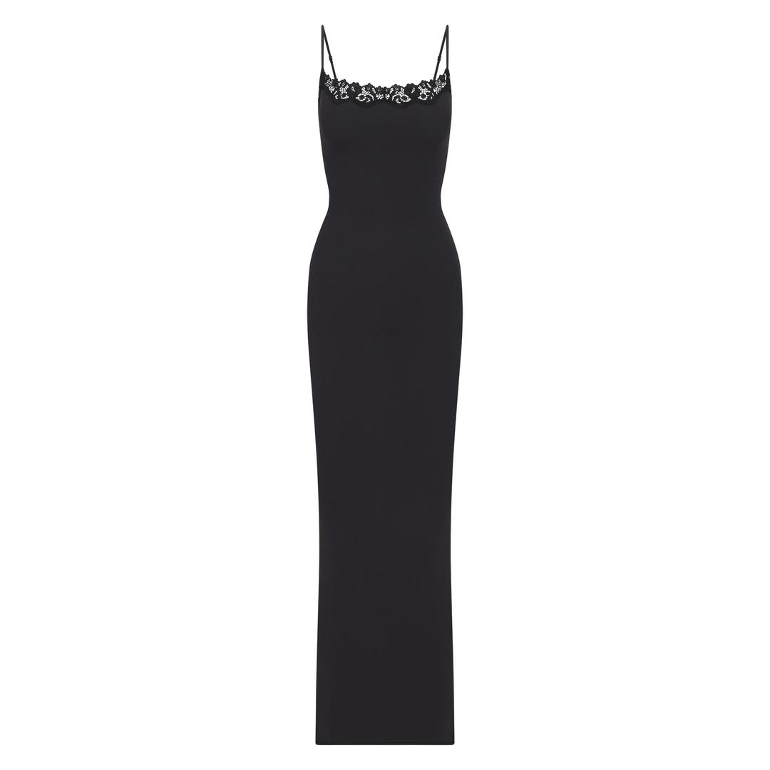 FITS EVERYBODY LACE LONG SLIP DRESS | ONYX