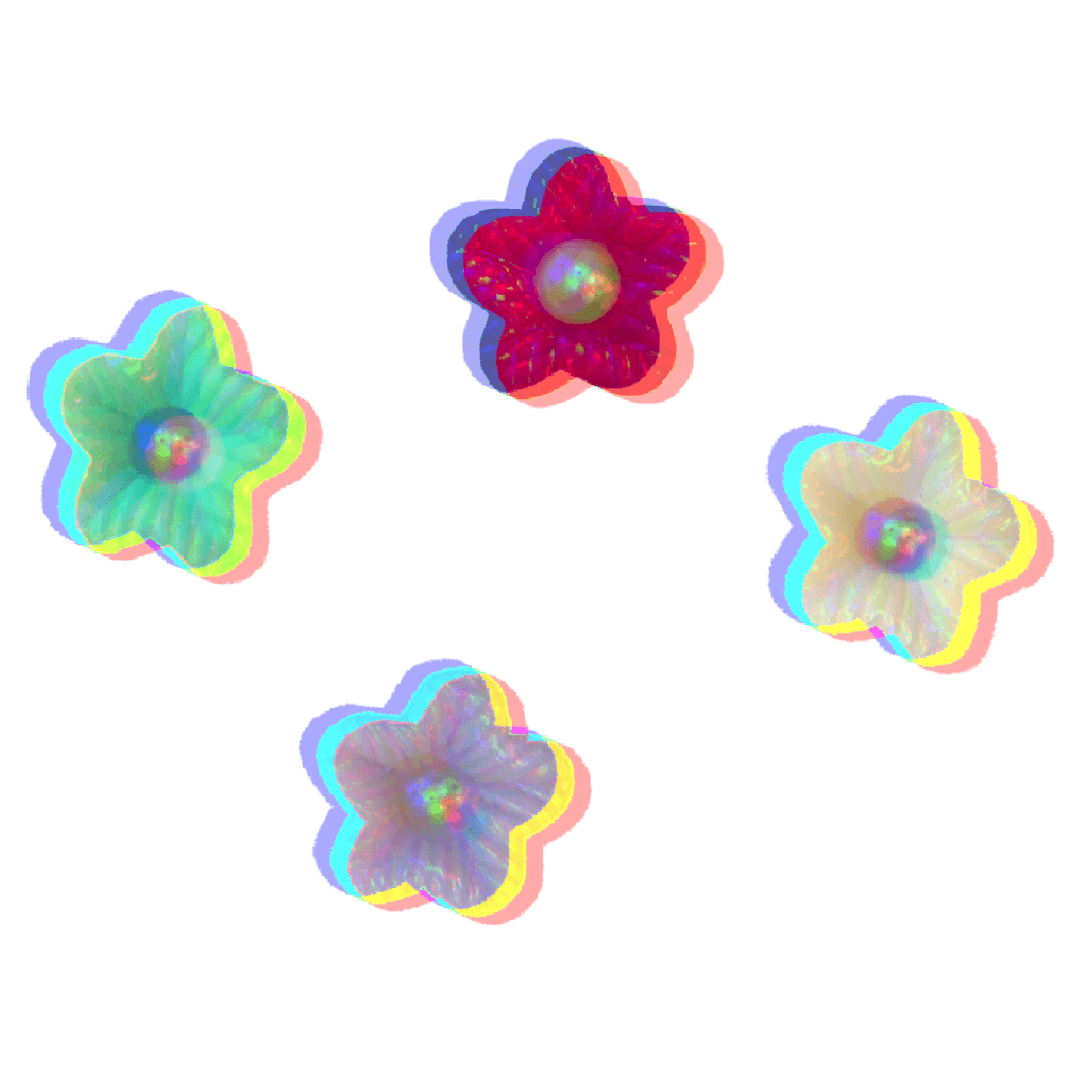 Wrinkled flower jibbitz