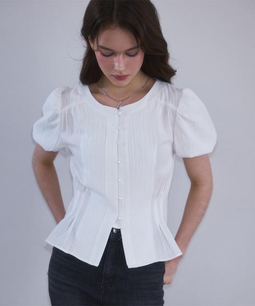 Lissome Flare Blouse [White]