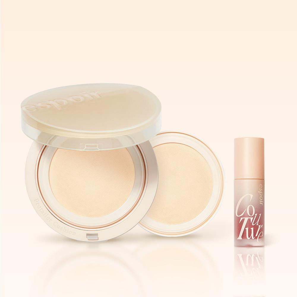 에스쁘아 프로 테일러 비내추럴 쿠션 SPF50 PA++++ 13gx2 (단품+리필) + 증정 : 미니 립 틴트 세레나데 2g