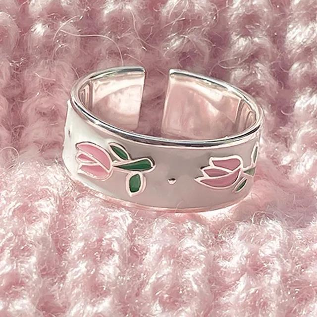 [에스파 착용] 빈티지 튤립 실버링 (1color) 은반지 silver925