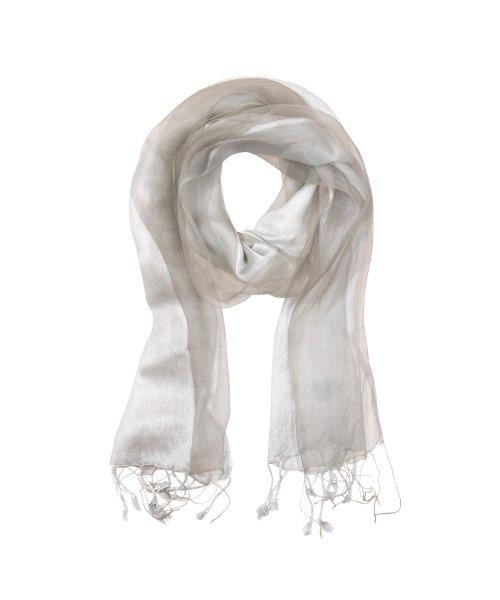 RC FRINGE 여름 실크스카프 GRAY