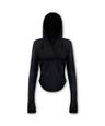 공일공사(0104)  LAYERED WRAP JERSEY HOODIE - 사이즈 & 후기 | 무신사
