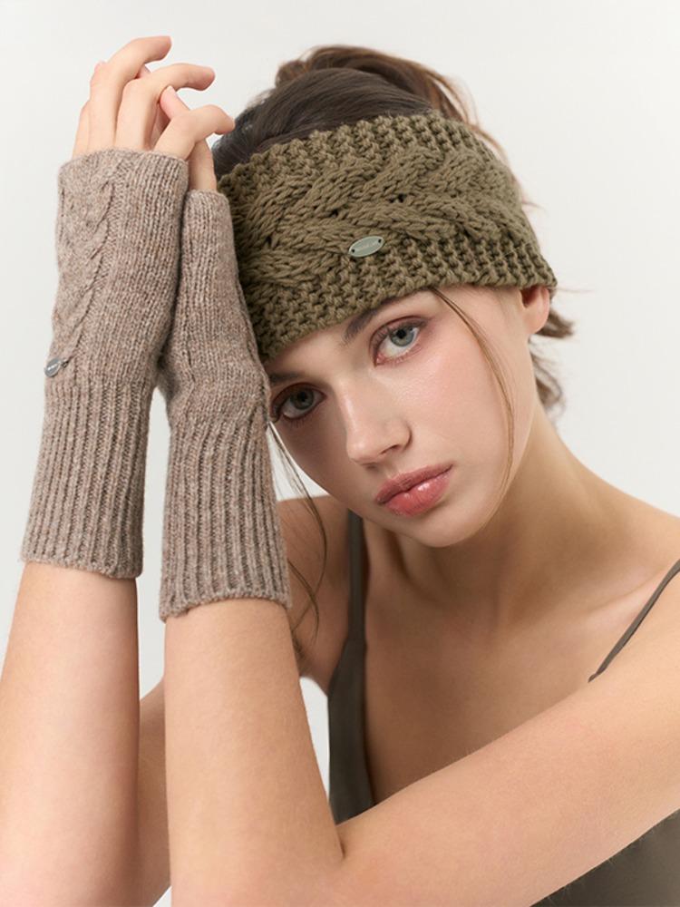 울 니트 헤어밴드