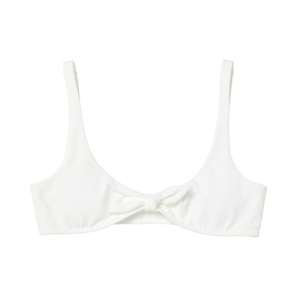 Gia Front Bow Bikini Top (White)