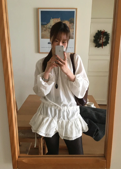 [주문폭주][하객룩] 휘튼 프릴 레이어드 원피스 (2 color)