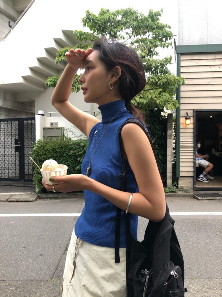 메리 하이넥 써머 니트 (2color)