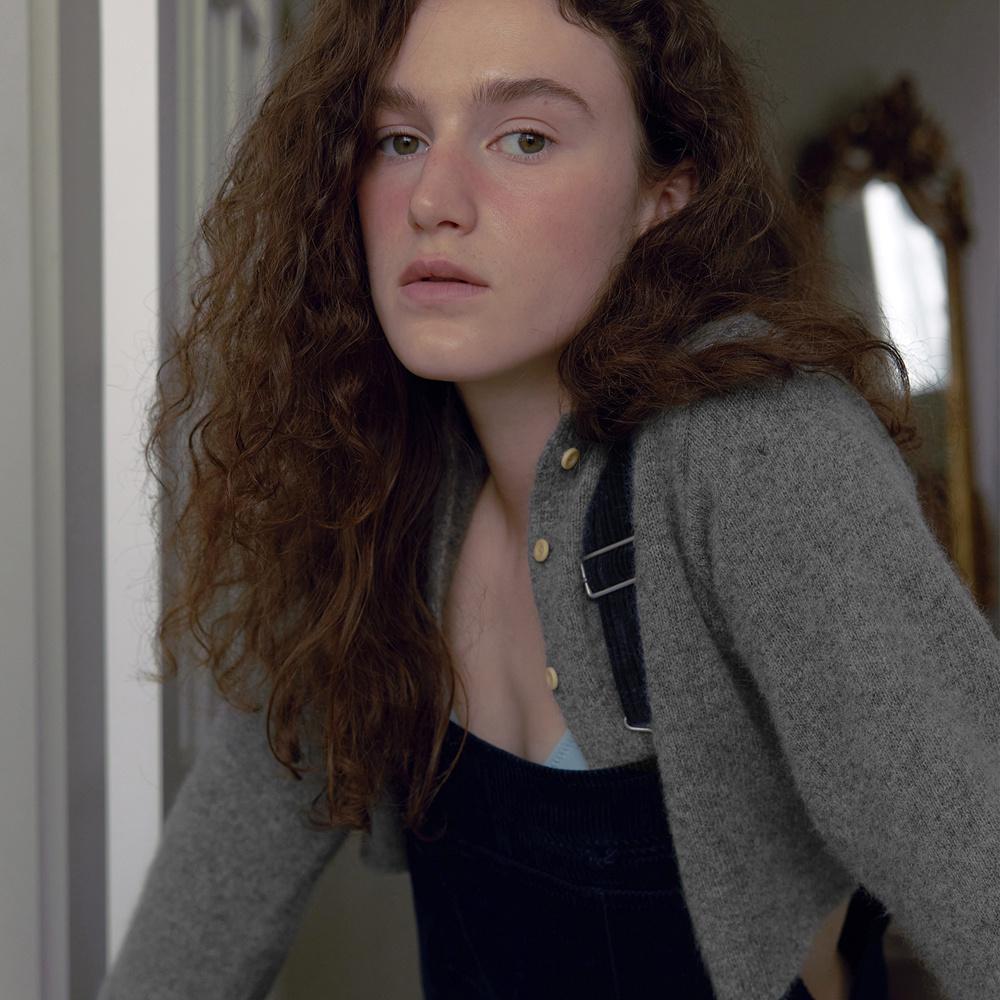 raccoon mini cardigan_gray