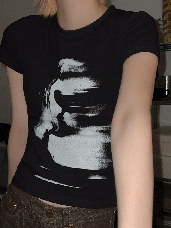 걸즈 스판 크롭티셔츠, 3colors